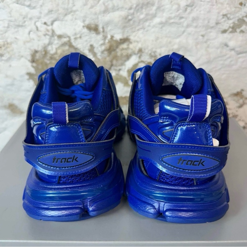 Balenciaga Men's Shiny Blue Sneakers - Picture 4 of 5
